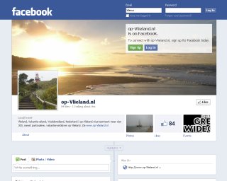 Facebook-Seite für auf Vlieland